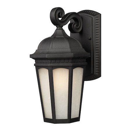 Z-Lite Newport Outdoor Wall Light, Black And White Seedy 508M-BK